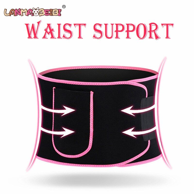 Waist Support Trimmer Belt Exercise Weight Loss Gym Fitness Belts protector weightlifting adjustable lycra pocket training