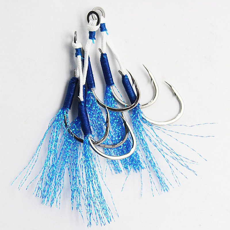 Yfashion 3 Pcs/set Fishing Hook Double Hook Reinforced Iron Plate Hook Fishing Accessories
