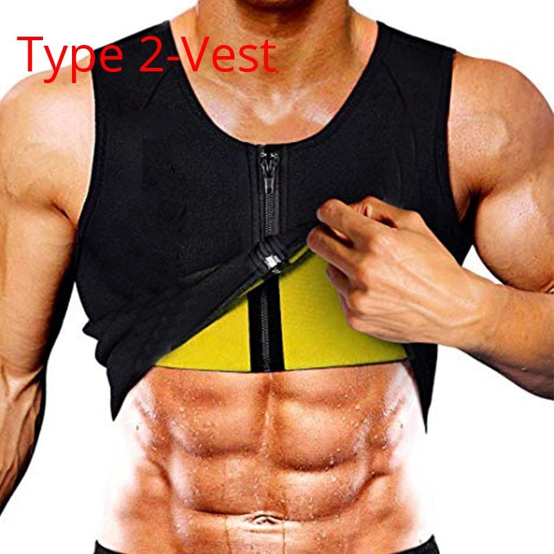 Men's Hot Sweat Weight Loss Shirt Corset Shapewear Fitness Neoprene Body Shaper Sauna Jacket Suit Training blouses