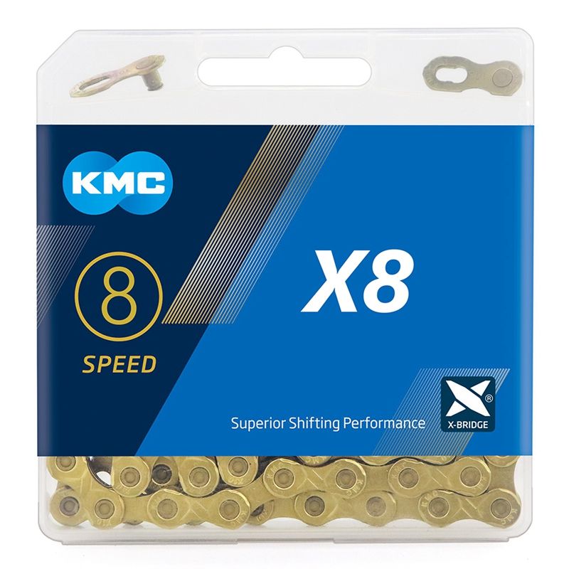 KMC X8 MTB Road Bike Gold Chain 116L 8 Speed Bicycle Chain Magic Mountain Bike Chains