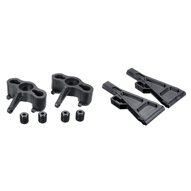 NANLIY- 2PCS Down Suspension Arms EA1001 for JLB Racing CHEETAH 1/10 Brushless & 2x Steering Block Steering Knuckles Hub Carrier