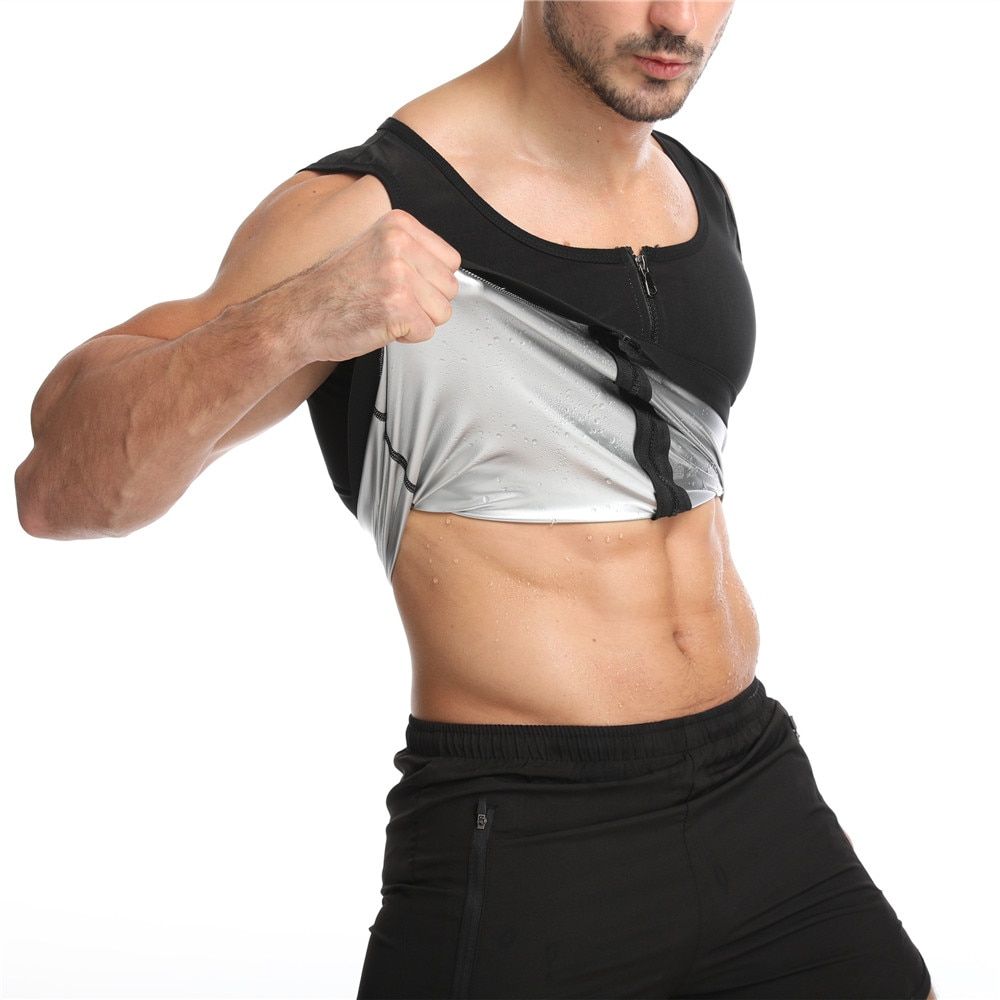 Men Neoprene Zipper Sweat Sauna Vest Body Shapers Vest Waist Trainer Slimming Vest Shapewear Waist Shaper Corset For Women