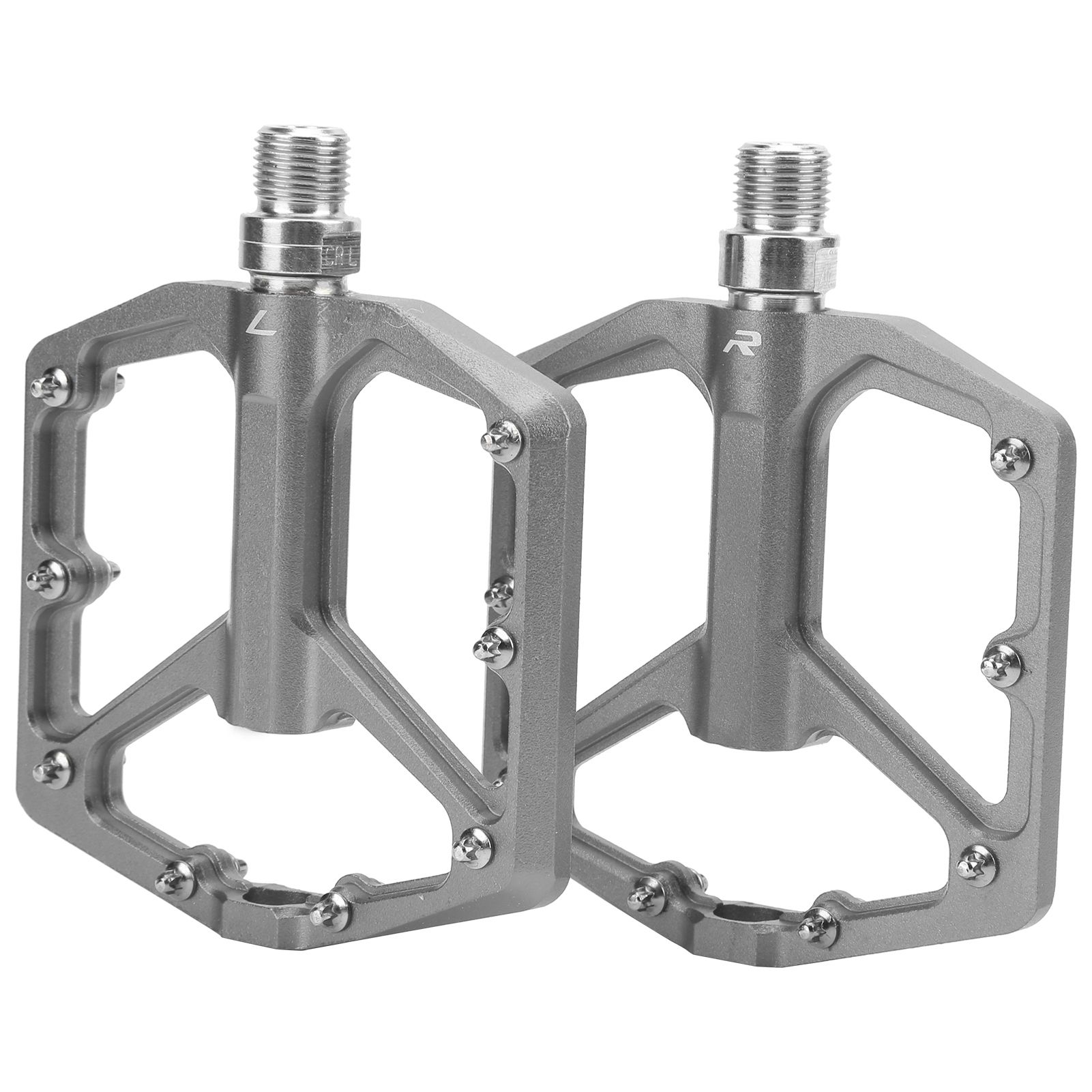 Bicycle Flat Pedals Practical Microgroove Design Hollow DU Bearing System NonSlip for Road Bikes Outdoor Mountain