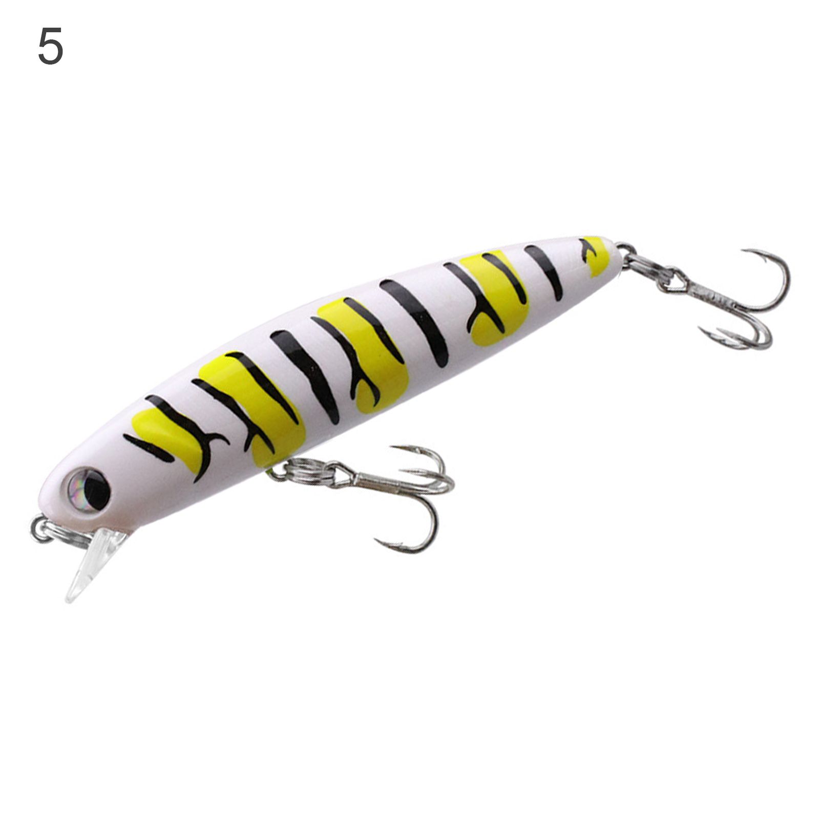 Artificial Fish Lure Simulation Hard Bait with Bright Color 3D Eyes Fishing Gear
