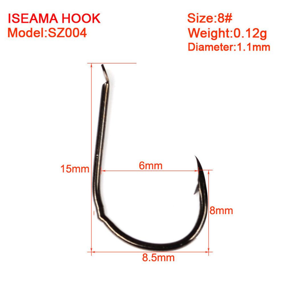 Yfashion 200pcs High Carbon Steel1#-15# Fishing  Hook Single Soft Bait Hook Fishing Accessories