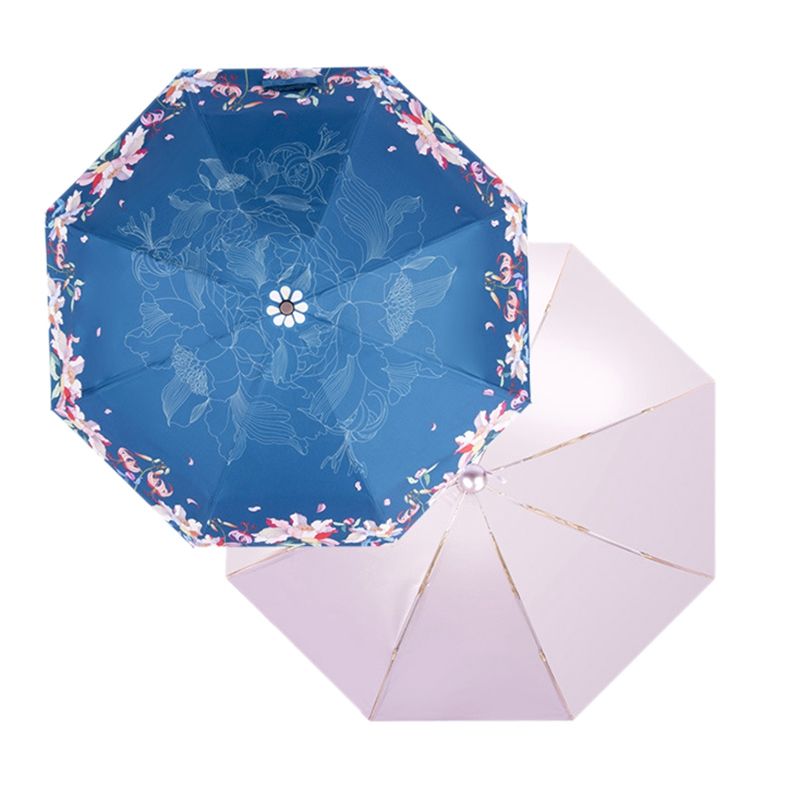 Mini Pocket Umbrella Sea of Flowers Parasol Folding Rainy Female Parasol Sunshade Women Umbrellas