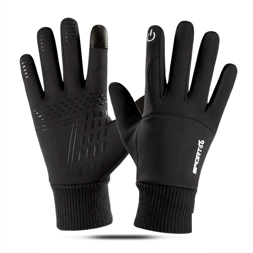 Yfashion ouch Screen Running loves Lightweight Non-slip Warm Villus loves Men Women Waterproof Motorcycle loves