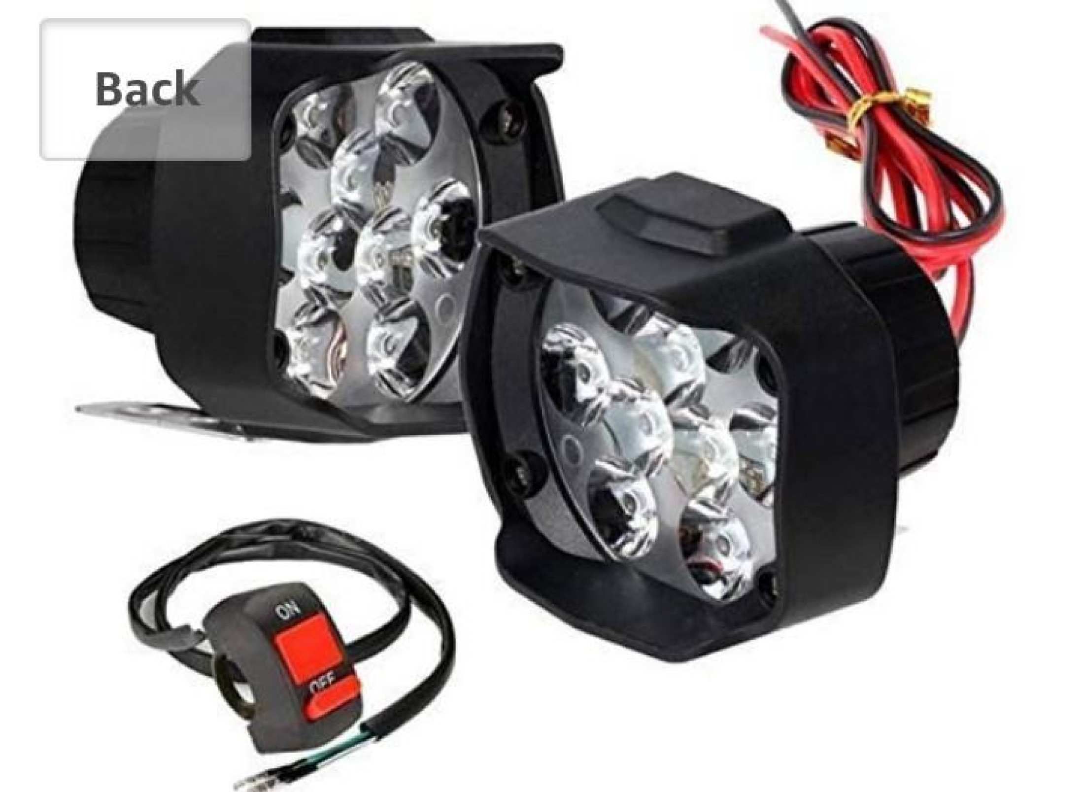Good Produts2pcs 9LED2V 9W Motorcycle Headlight Fog Spotlight Driving Light Lamp With SWICH Waterproof