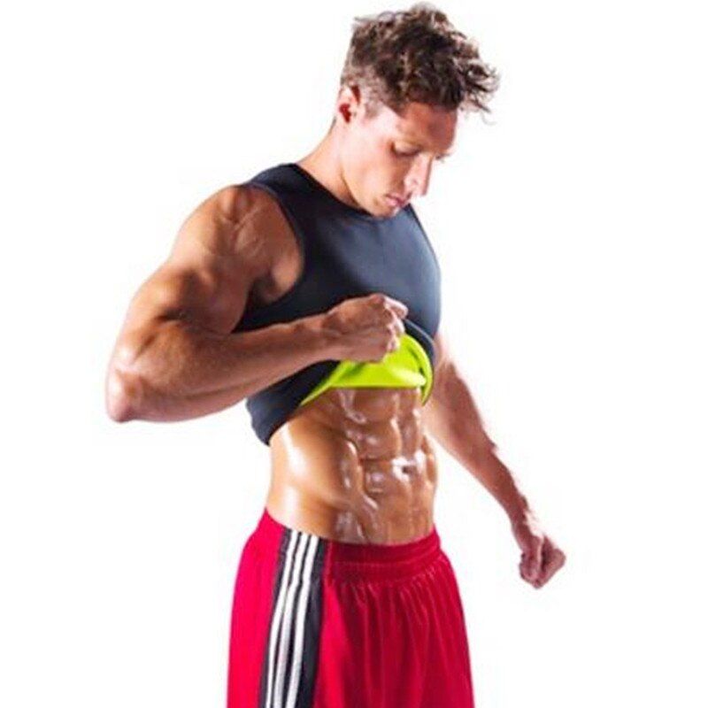 Men Waist Trainer Corset Body Shaper Fat Burning Sweat Vest Belly Waist Fitness Sauna Shirt Shapewear Underwear Slimming Shirts