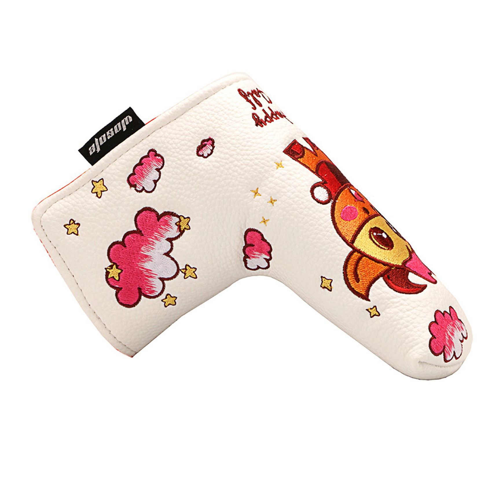 WOSOFE Golf Putter Headcover Blade Style PU Golf Head Cover with Magnetic Head Covers for Golf Blade Club Heads White