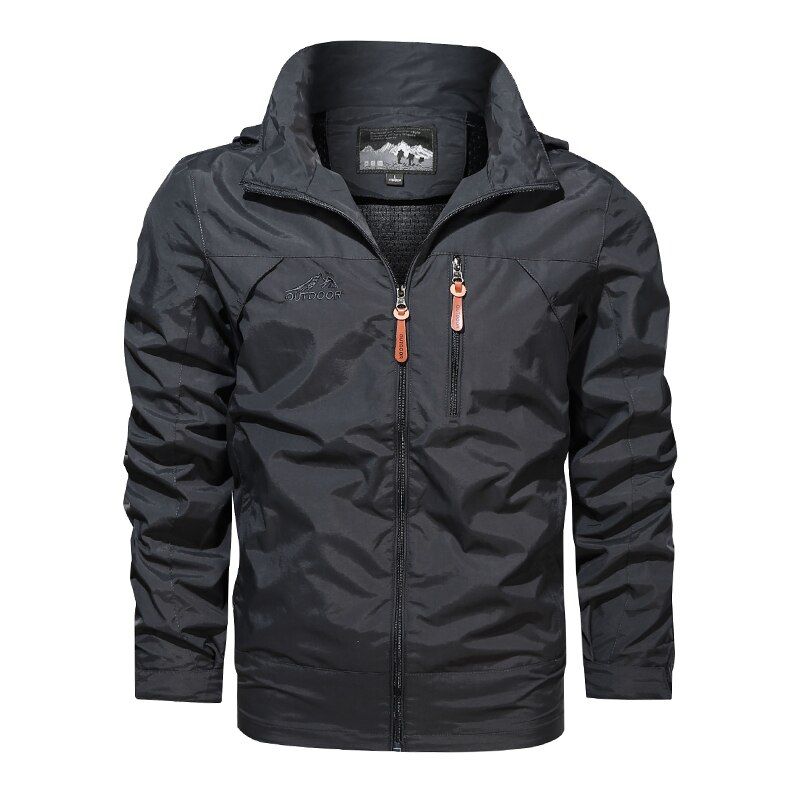 Mountainskin Men Outdoor Removable Cap Thin Hiking Jackets Climbing Camping Sports Hooded Breathable Windbreakers VA840