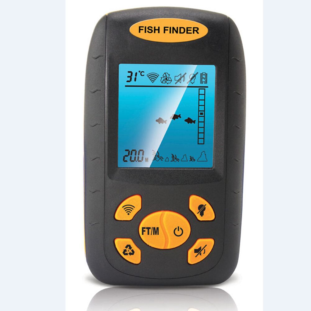 Yfashion Wired Portable Fish Alarm Sonar Fishfinder Fishing Lure Echo Sounder Fishing Finder Sensor Angle Fishfinder