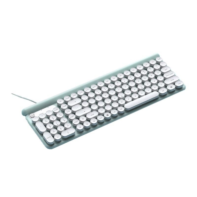 L3 Wired Keyboard  ABS 102 Key Computer PC Gaming Keyboard Water-Resistant for PC Laptop White/Pink/Black T84C
