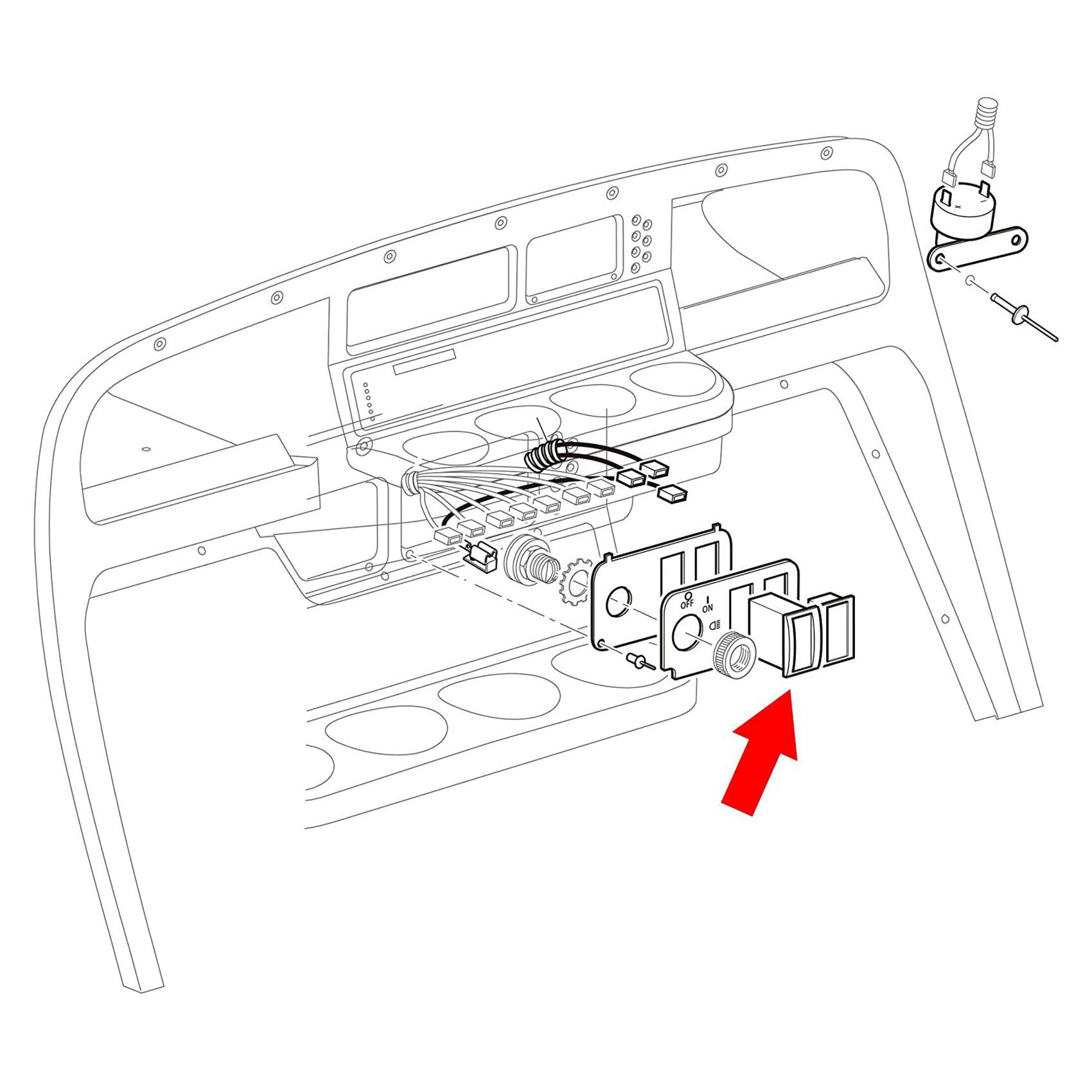 1 Pcs for Ezgo Forward Reverse Switch Assembly for Golf Cart EZGO TXT PDS 2003-Up, Part Number 74323G01 74323-G01