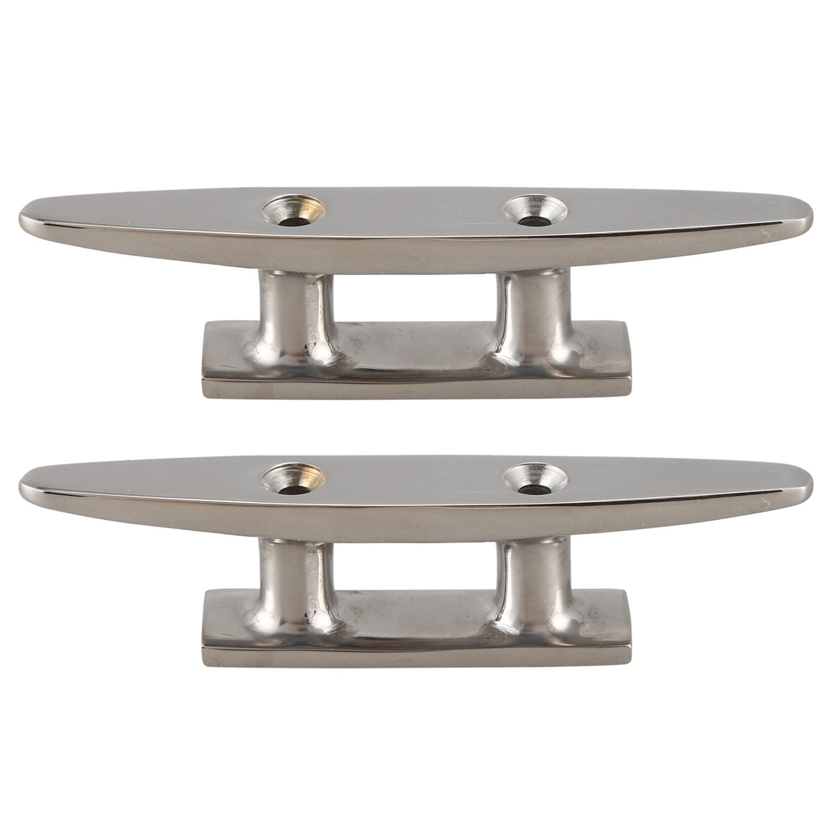 2X 316 Stainless Steel Polished Combo Mooring Cleat 100mm for Marine Boat Yacht