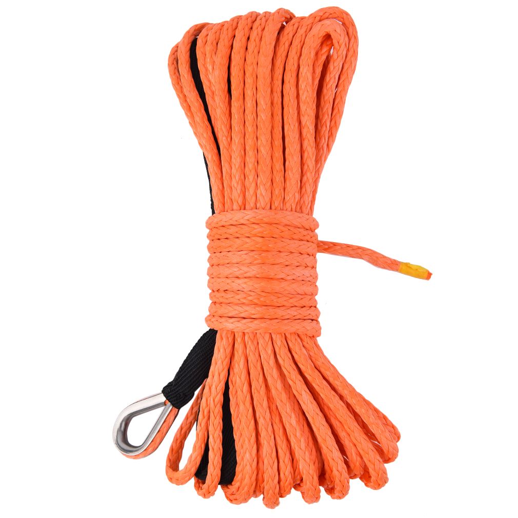 5Mm×15.5M Pulling Hauling Rope 12 Strand Braid Winch Line Lightweight Rope Orange
