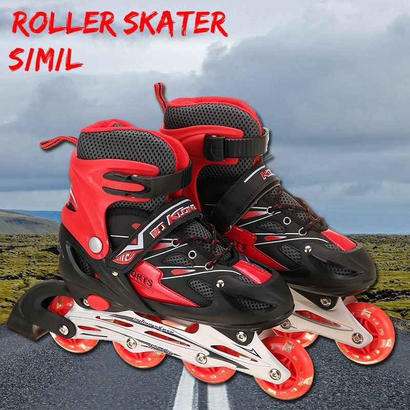 Useful Adjustable Inline Skates Roller Blades Adult or Kid Breathable Outdoor Sport