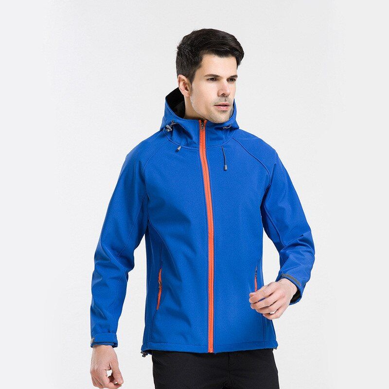 LXIAO Winter Men Jacket Hooded Fleece Jackets Mens Outdoor Sports Waterproof Windproof Thermal Hiking Camping Skiing Man Coats