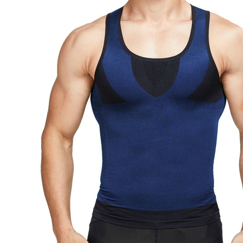 Fit Body Shaper Posture Corrector Vest Men Gynecomastia Underwear Slimming Tummy Trimmer Tops