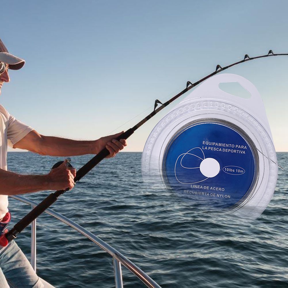 10M 7 Stra Braided High Strength Sea Fishing Steel Wire 10/20/30/40/50lbs JS