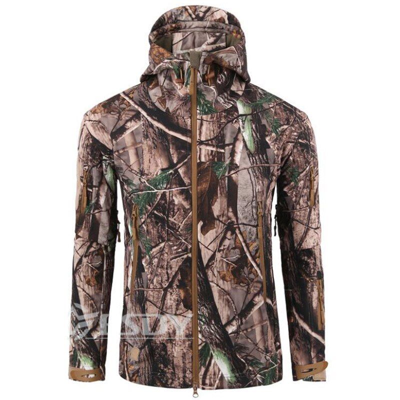 Softshell Jacket Men Outdoor Waterproof Windproof   Clothes Fleece Hiking Camping Fishing   Jackets