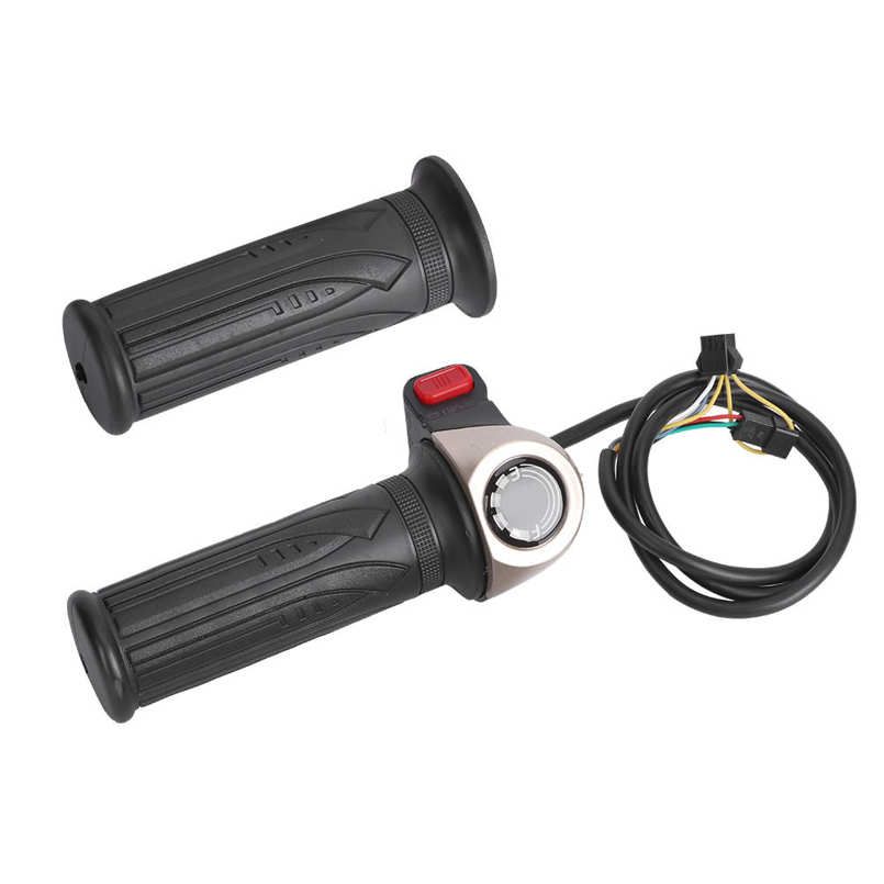 Electric Bike Universal Throttle Grip Lithium Power Storage With Button Multifunction Speed Governing Accelerator
