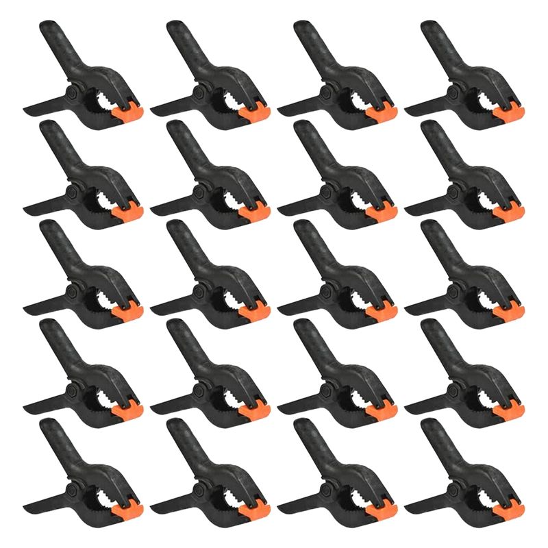 20 Pcs Strong Gripper,Nylon Spring Clamps Clips Traceless Clamps for Home Improvement,Wood Working,Photography Studios
