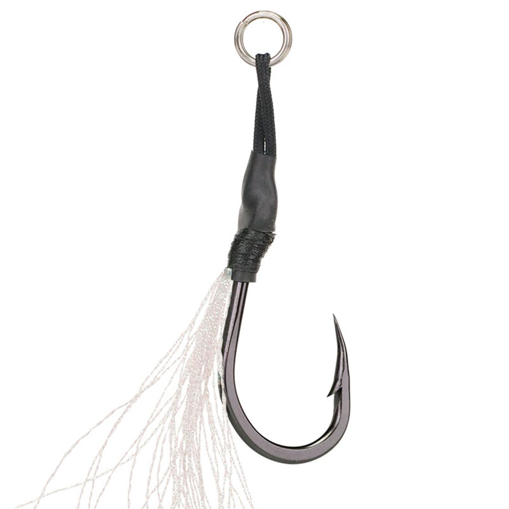High Carbon Steel ful Wire Iron Plate Hook Single Hook With Rope Barbed Fish  Hook