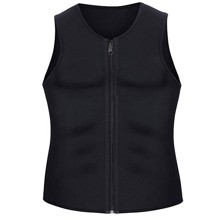 Men Body Shaper Fitness Neoprene Sauna Vest Waist Trainer Double Belt Sweat Shirt Corset Top Abdomen Slimming Shapewear Fat Burn