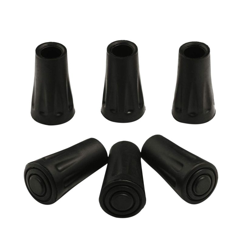 Extra Hiking Pole Replacement Tips - Pack of 6 - Fits All Standard Hiking, Trekking, Walking Poles