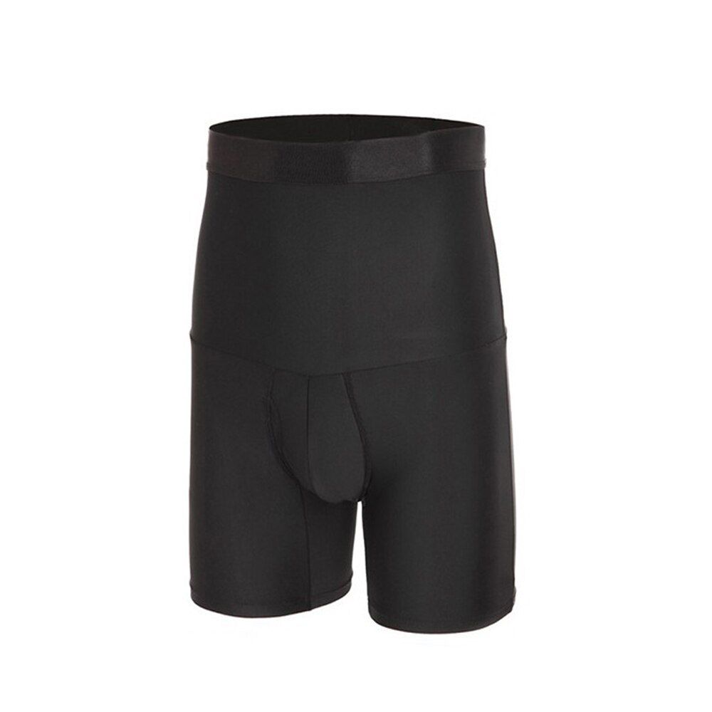 Men High Waist Slimming Underwear Abdomen Boxer Briefs Thin Breathable Compression Shapewear Shorts Elastic Body Shaper