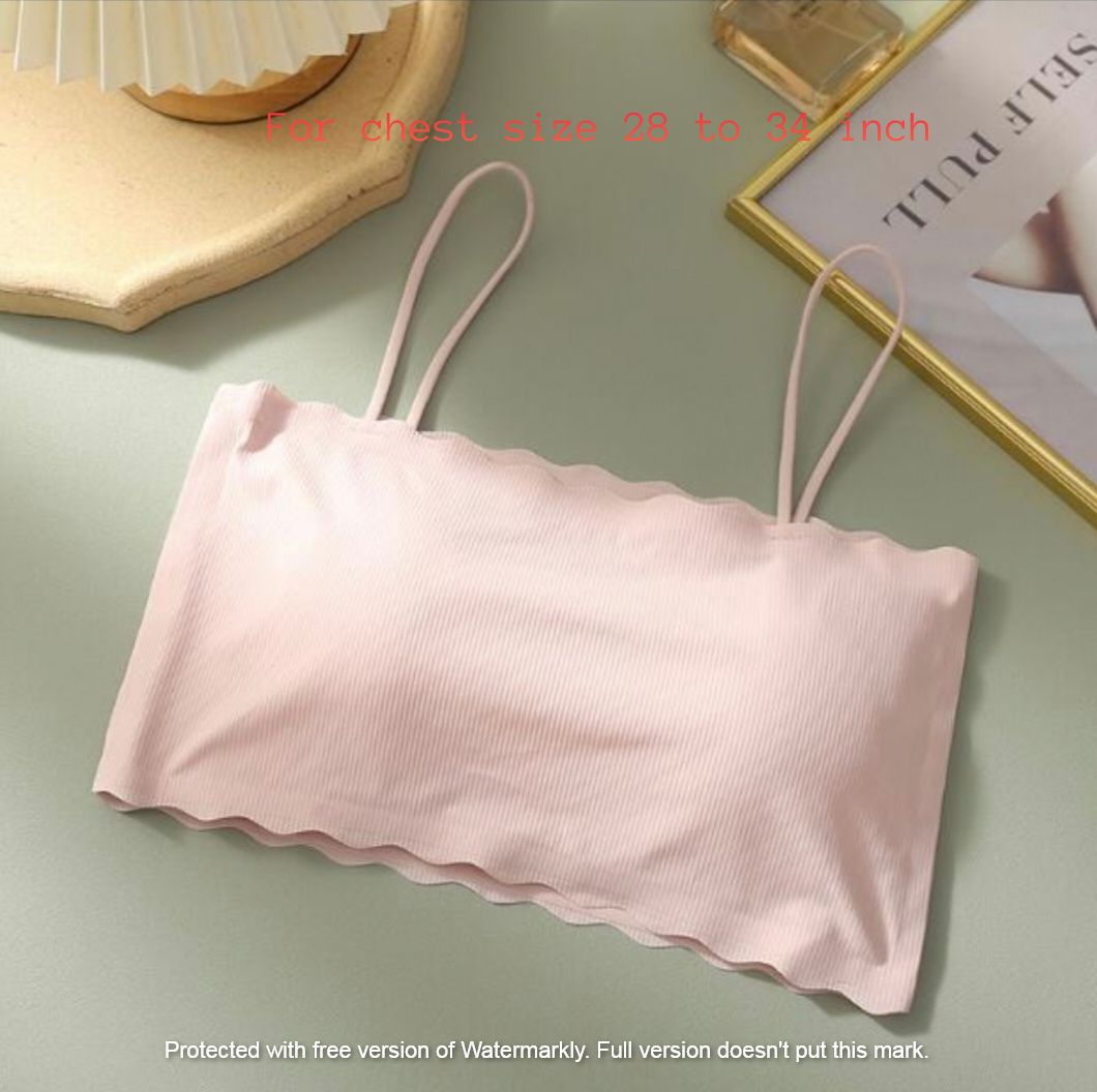 Comfortable Slim belt stylish pad removable soft tank top tube teenagers bra for women wear bra-One piece