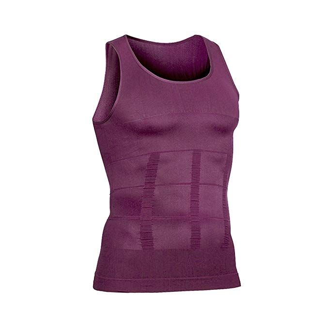 CXZD Men Compression Shirt Shapewear Slimming Body Shaper Vest Undershirt Weight Loss Tank Top