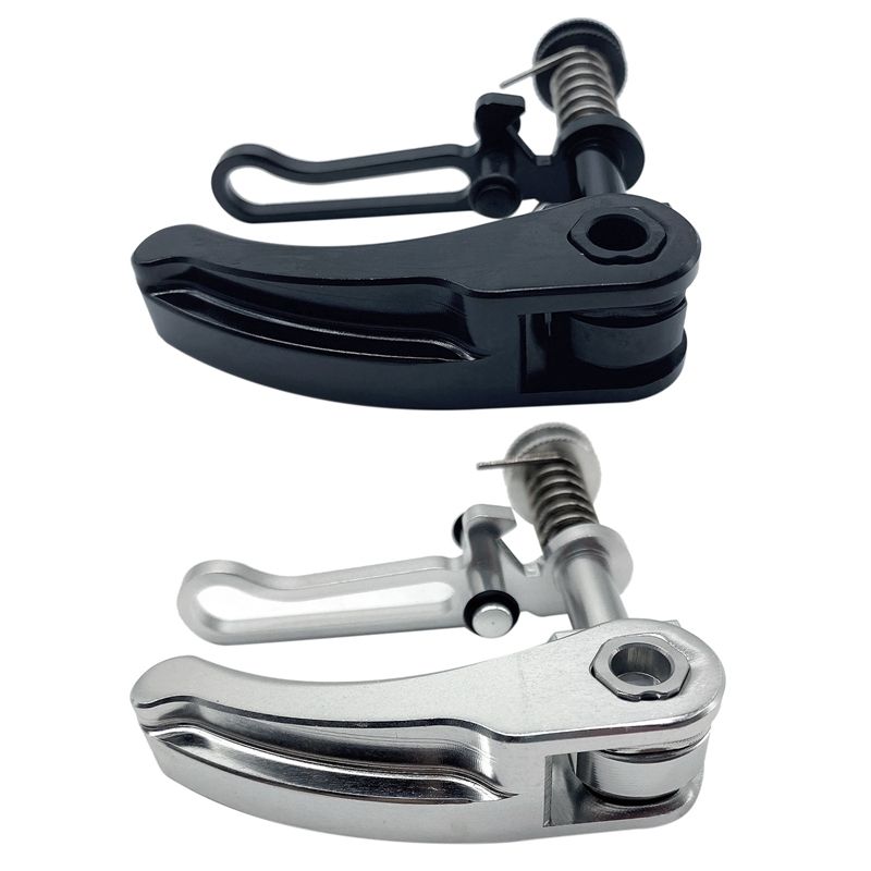 2 Pcs for Brompton Seatpost Clamp Ultralight Folding Bike Seat Post Clamp Folding Bike Parts, Black & Silver