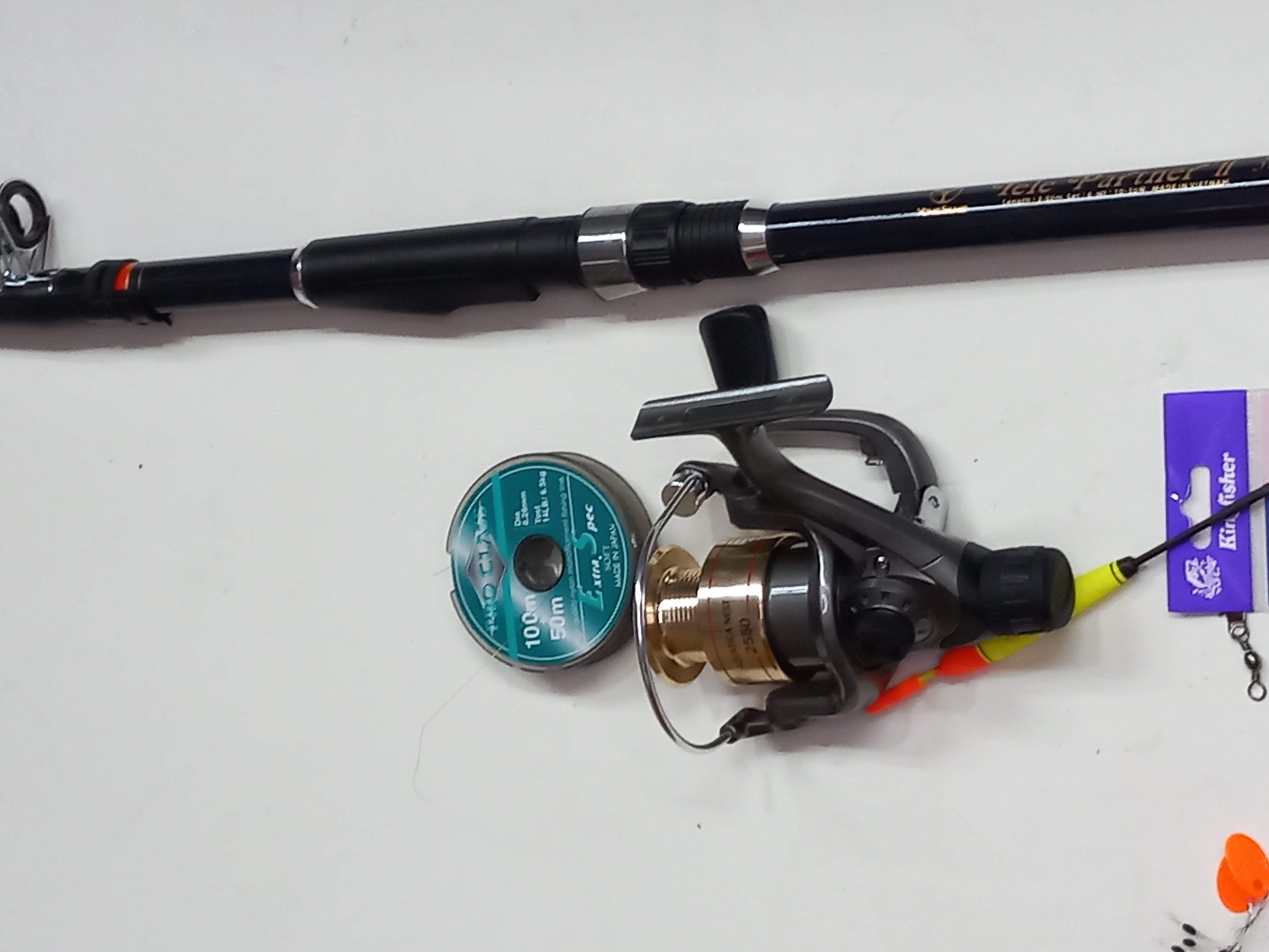 TELE PARTNER 2-10FIT Rod,FT 2550 series Reel,, Pro Class line, hook, float, stopper & swivels Combo Sets