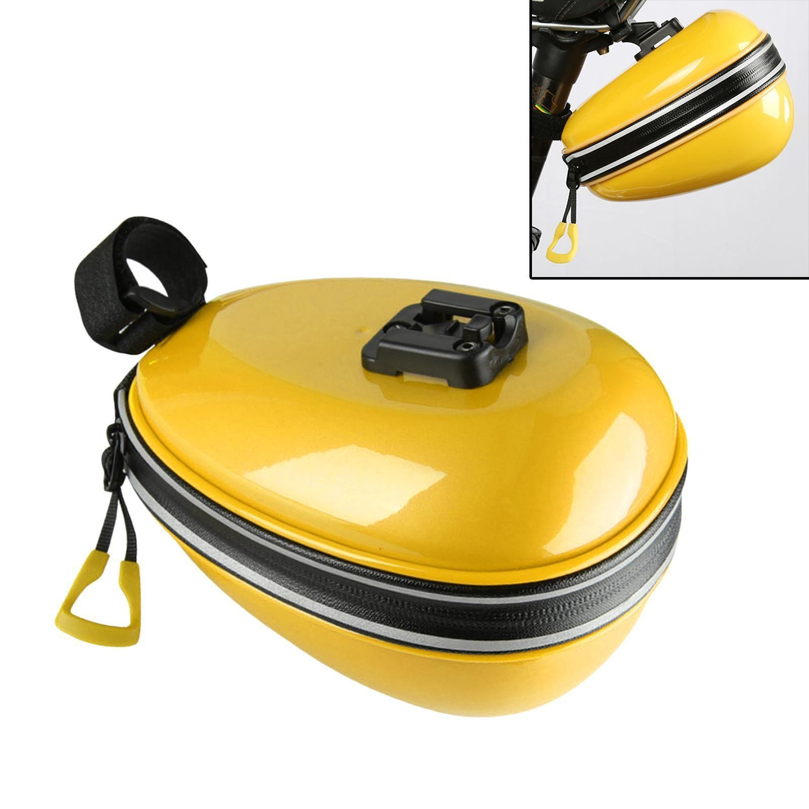 Bike Seat Bag Tail Package Saddle Pack Durable Pouch for Riding yellow