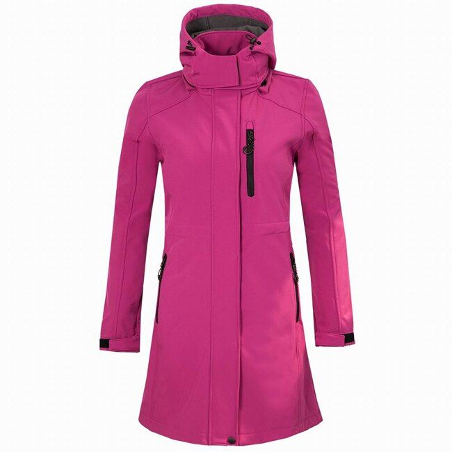 Mountainskin Women's Softshell Fleece Long Jacket Outdoor Windbreaker Hiking Camping Climbing Female Coats VB076