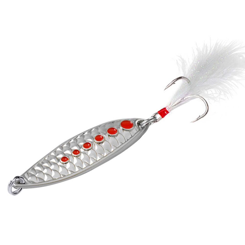 Yfashion 3g/5g/7g Sequined Fishing  Lure  Bait Spoon-shaped Fish Scales Red Dot Sequins Long-distance Casting