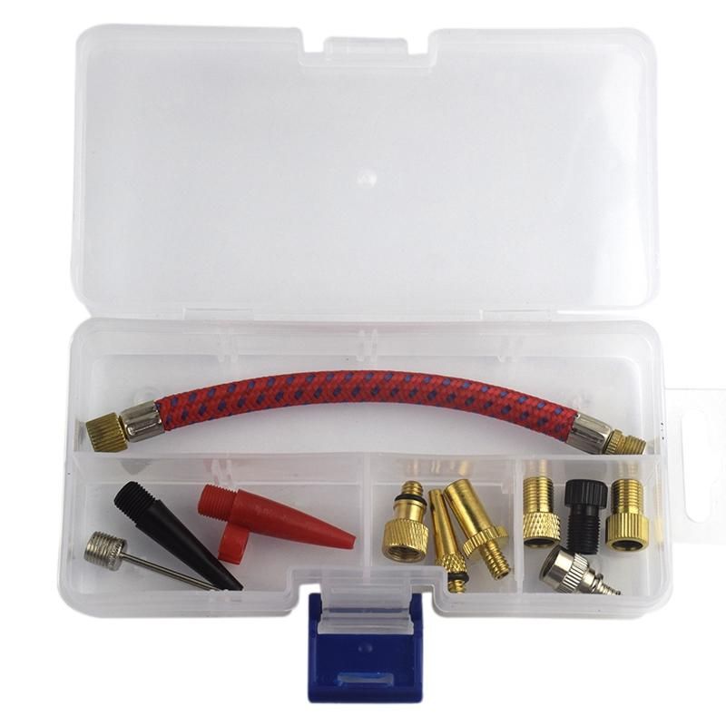12Pcs/Set Airbed Pump Hose Adapter Nozzle Valve Air Hose Inflating Needles Bike Pump Inflator Connector Bike Tools