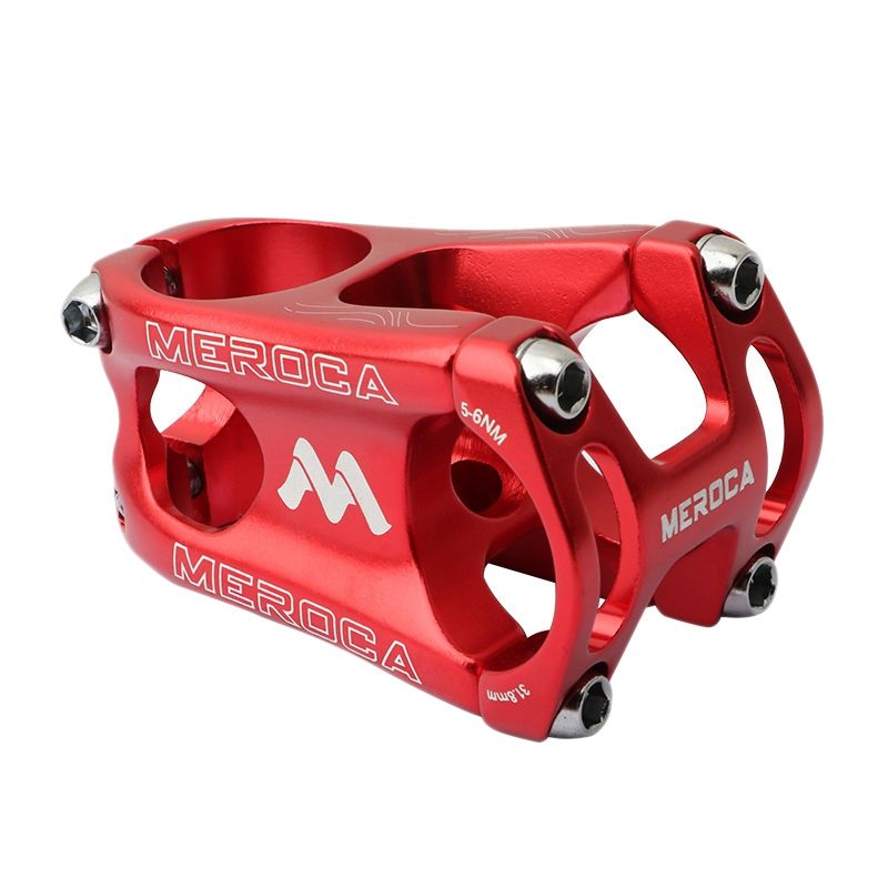 MEROCA Ultra-Short Bike Refit Short Stem 31.8X50mmx50mm for Modified Bicycle Accessories-Red