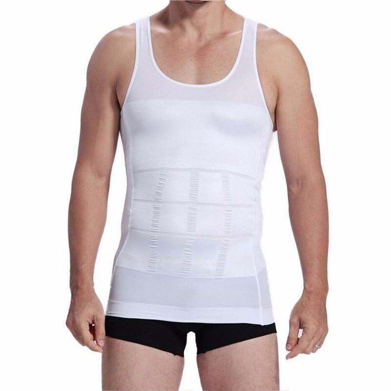 Fashion Men Slimming Body Shaper T Shirt Full Waist trainer Shapewear Corsets Vest Plus Size S-2XL