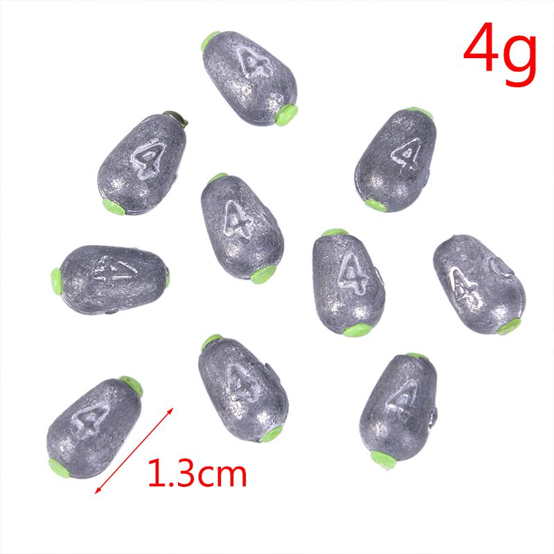 10pcs Lead Weight Fish Lead Sinker Mould Shaped Middle Pass Removable Split Lead  Creek