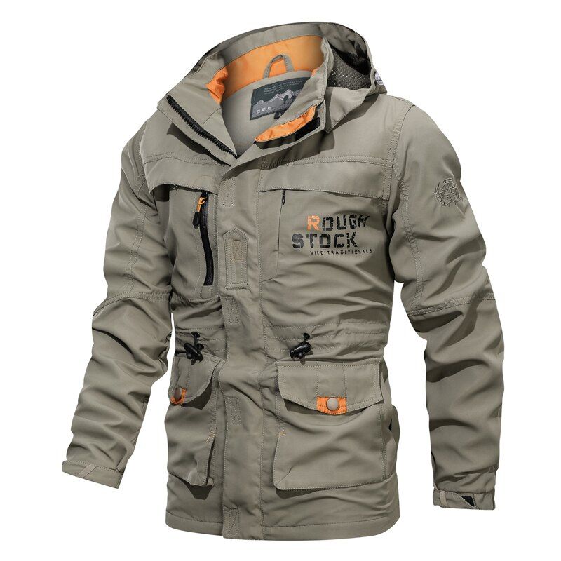 Hiking Jackets Autumn Winter Men Waterproof Windproof Hooded Coats Outdoor Multi-cket Camping  Windbreaker