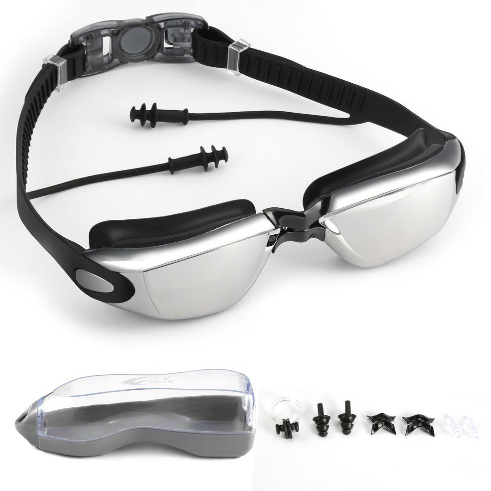 Clear  Waterproof No Leaking Anti-Fog Adjustable Headband Swim Goggle(null)