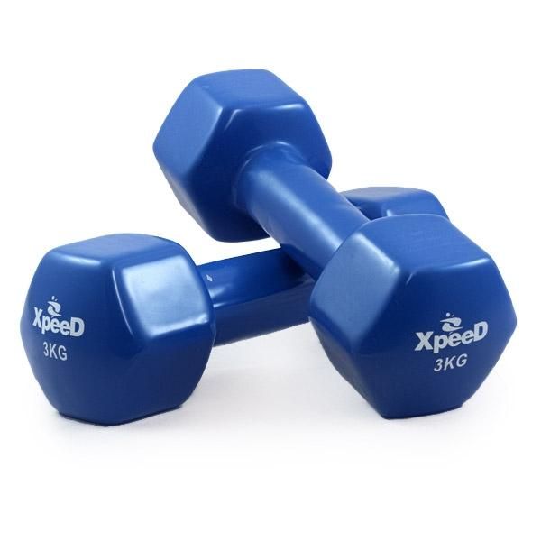 PVC Dumbbell 3kg - Blue