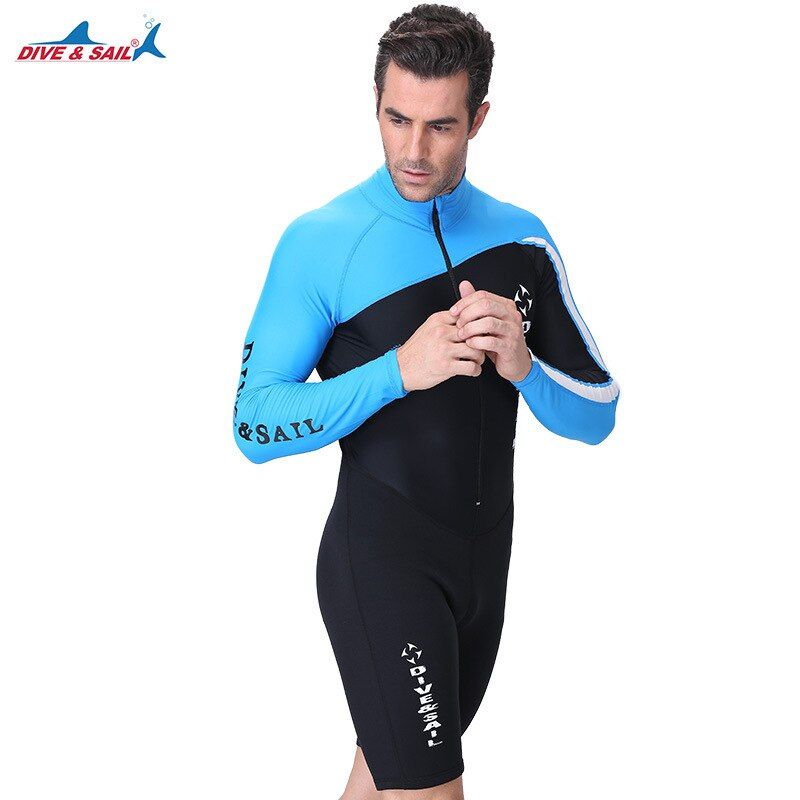 1.5MM Neoprene Wetsuit Men Women Long/Short Sleeve Trunk One Piece Wet Suits For Swimming Jumpsuit Surfing Rash Guards