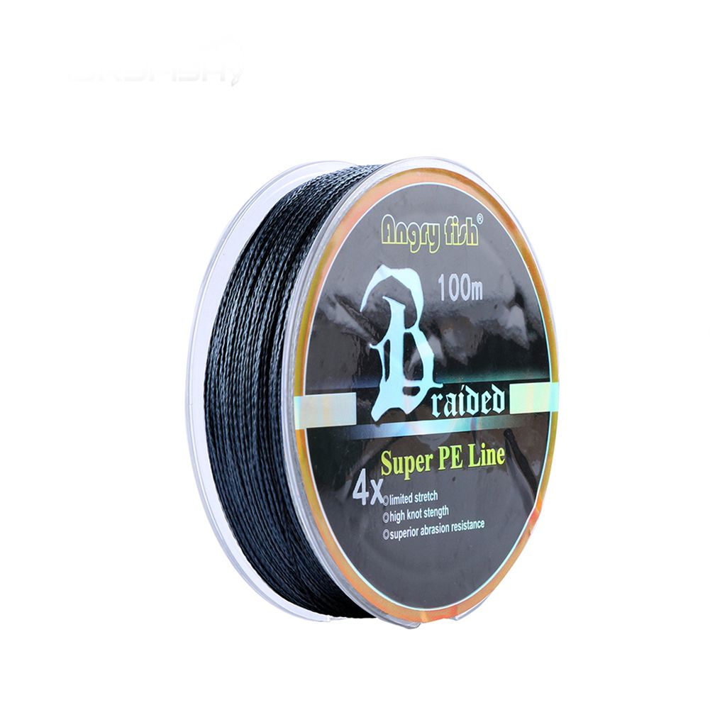 ANGRYFISH Diominate PE Line 4 Strands Braided 100m/109yds Super Strong  10LB-80LB Black
