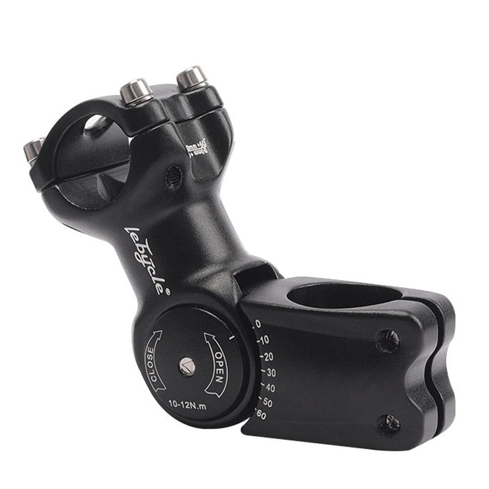 Lebycle Bike Stem Riser 6061 Aluminum Alloy Bicycle Handlebar Stem MTB Bike Stem 60 Degree for 25.4/31.8mm Cycling Bike Parts,A
