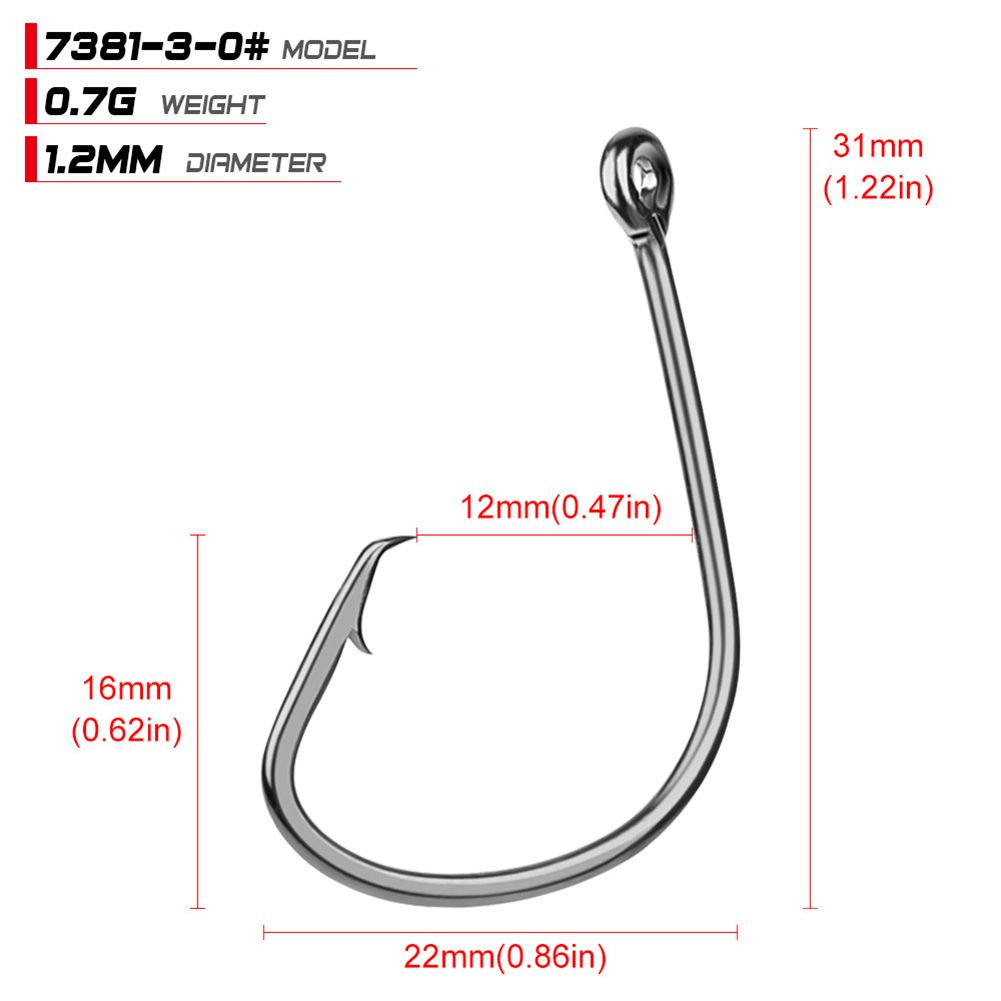 100 pcs/ pack Chapter Hook Single Hook With Barb