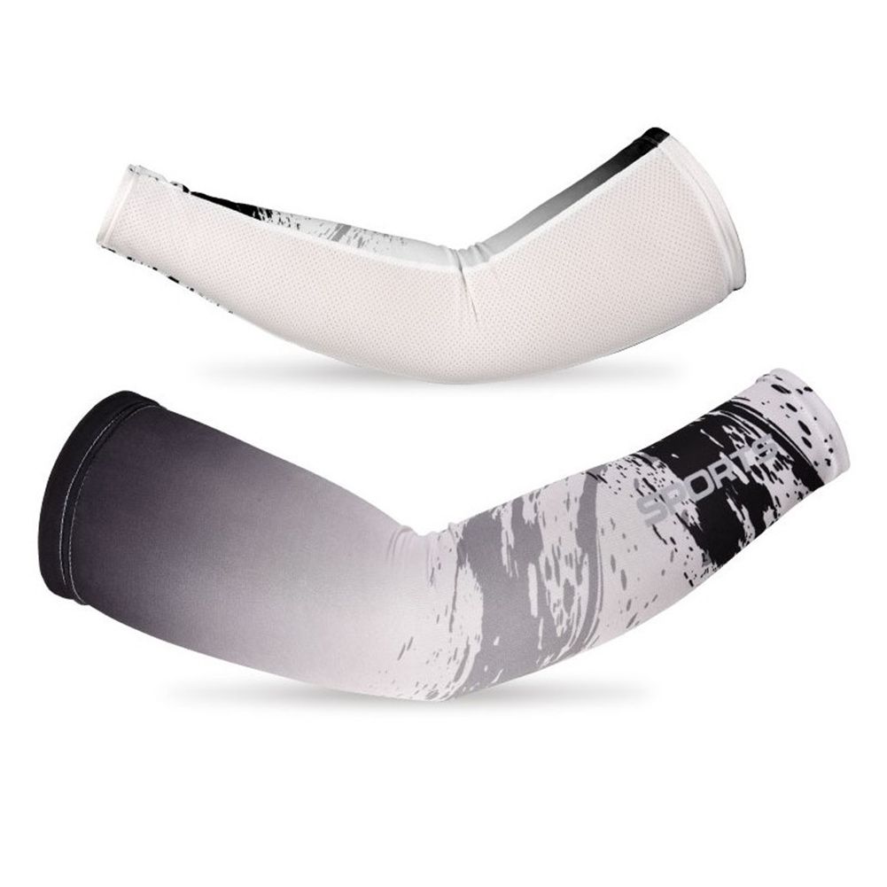 1pair Summer Ice Silk Sunscreen Sleeve Breathable Quick-drying Gloves For Outdoor Riding Fishing